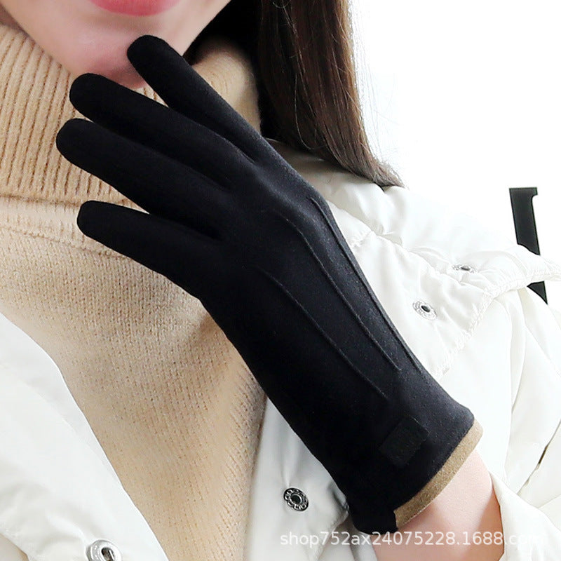 Wholesale DeRong Autumn and Winter Single Layer Thin Driving Touch Screen Gloves